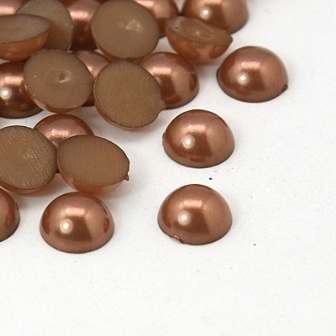 Напівперлинки Camel, 4x2м, колір коричневий, 50 шт.