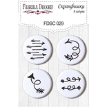Набір скрап-фішок від ТМ Фабрика Декору з 4 шт. FDSC 029