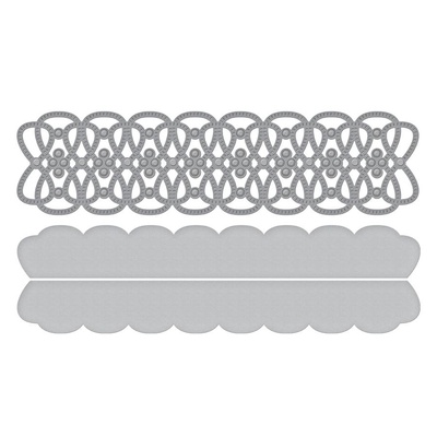 Ножі для вирубки від Spellbinders - Shapeabilities Infinity Link Border Etched Wafer Thin Dies Metal