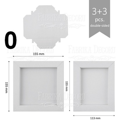 Набір паперових заготовок 008, ТМ Fabrika Dekoru, 6 штук, вибір кольору