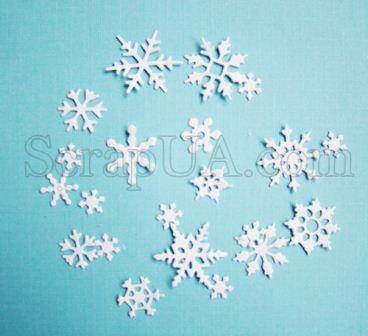 Набор высечек "Снежинки",  14 шт.