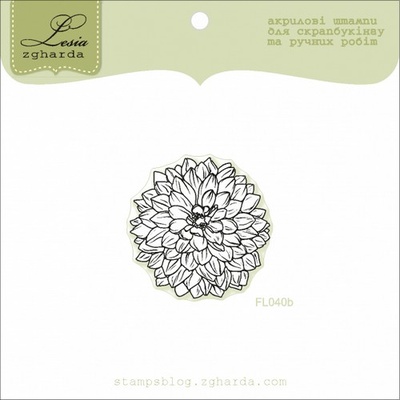 Акриловий штамп Lesia Zgharda FL040b Квітка маленька — контур, розмір 3,5x3,6 см