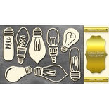 Чипборд Фабрика Декору - Лампочки, колір золото