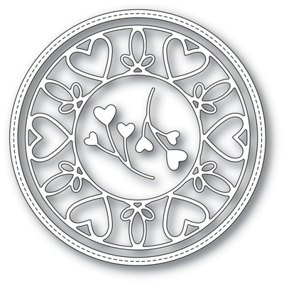 Ножі від Memory Box - Scrollwork Heart Circle Frame craft die