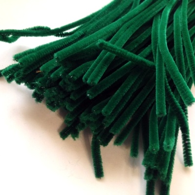 Синельная проволока, цвет темно-зеленый, 30 см, 1 штука