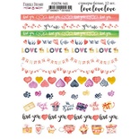 Набір наліпок (стікерів) 12 шт. Love #165, ТМ Фабрика Декору