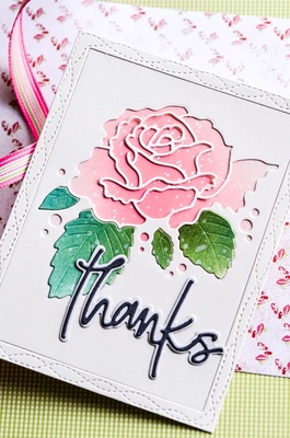 Ножі для вирубки від Memory Box - Thanks Jotted Script