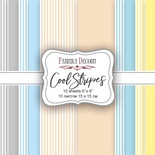 Набір скрап-паперу Cool Stripes, 15х15см, Фабрика Декору