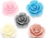Кабашони "Троянди", 14x6мм, набір з різних квітів, 5шт.