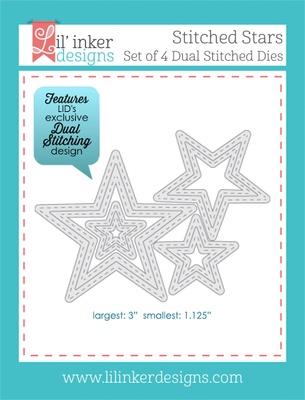 Нож для вырубки от Lil' Inker Designs - Stitched Stars Die Set