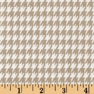 Тканина 100% бавовна - геометричний дрібний малюнок сірий на натуральному, 45x65см