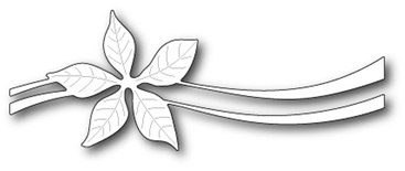 Ножі від Poppystamps - Poinsettia Ribbon craft die