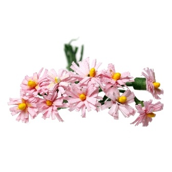 Хризантеми, рожеві, квіточки 15 мм, стебло 10 см, 12 шт.