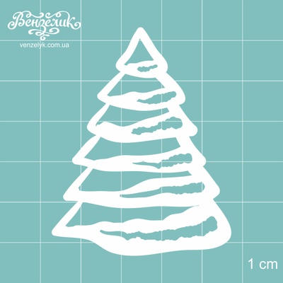 Чипборд від Вензелик - Ялинка 01, розмір: 44x56 мм