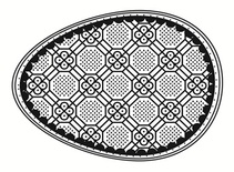 Акриловый штамп SW001a Пасхальное яйцо, размер 4,3 * 6 см