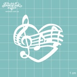 Чипборд от Вензелик - Нотный стан 03, размер: 58x55  мм