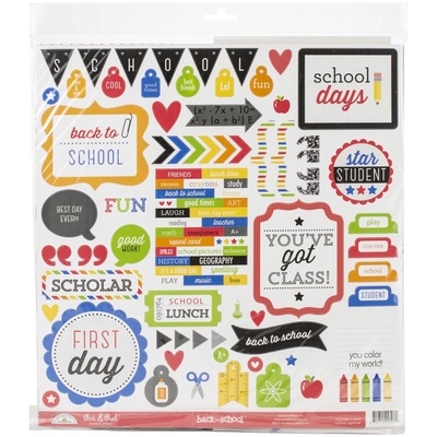 Повна колекція паперу і декору від Doodlebug Cardstock - School Days