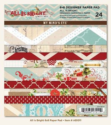 Набір паперу My Mind's Eye - All Is Bright, 15x15см, 24 аркуші