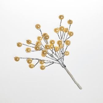 Міні-гілочки з перлинками від ScrapBerryʼs кремові 6 шт