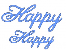 Ніж для вирубки Happy від Cheery Lynn Designs, 2 шт.