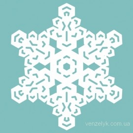 Чипборд від Вензелик - Сніжинка 11, розмір: 37x 32 мм