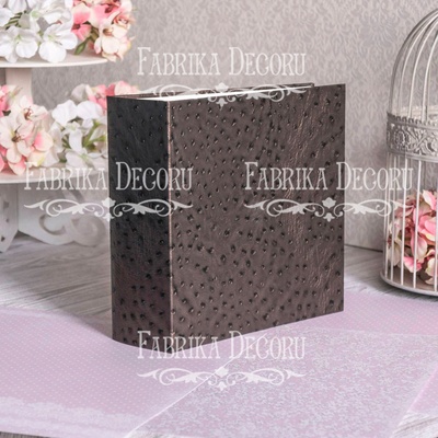 Заготовка альбома - Текстура - кожа страуса. Шоколадный, TM Fabrika Dekoru