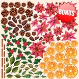 Аркуш для вирізання №1 Botany winter, 30x30 см, ТМ Фабрика Декору