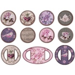 Наліпки Fabscraps - High Tea Flat Stickers - Fit Bottle Caps