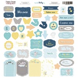 Набір висічок для скрапбукінгу, колекція My little baby boy, 50 штук, ТМ Фабрика Декору