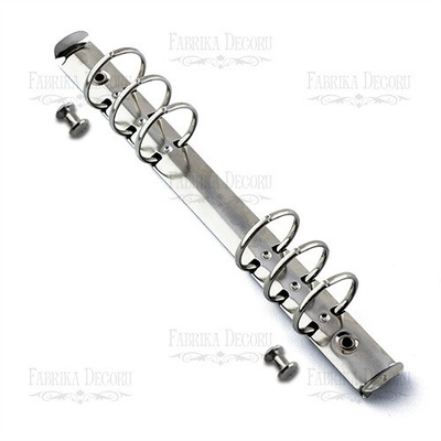 Кільцевий механізм А5 на 6 кілець Серебро, довжина 180 мм, 225 мм, ТМ Фабрика Декору