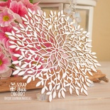 Чипборд ScrapBox — фоновий рослинний круглий Hb-051