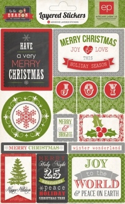 Наліпки від Echo Park - Tis the Season LayeRed Stickers