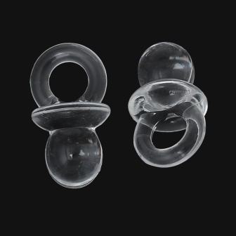 Акрилова підвіска "Соска", прозора, 21x12мм, 1 шт.