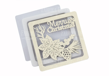 Заготовка для шейкера Merry Christmas 9x9 см, колір молочний, ТМ Фабрика Декору
