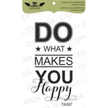Акриловый штамп Lesia Zgharda TA087 Do what makes you happy, размер 3,5х6 см