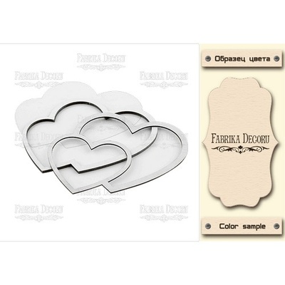 Заготовка для шейкера Соединенные сердца, цвет молочный, ТМ Фабрика Декора