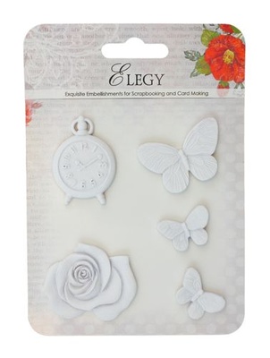 Набор полимерных фигурок от ScrapBerry's - Элегия - Бабочки