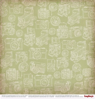 Бумага двусторонняя для скрапбукинга от ScrapBerry's - Фотоархив - Диафрагма, 30,5х30,5 см