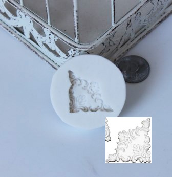 Силиконовая форма (молд) - Уголок, размер: 29.9х31мм