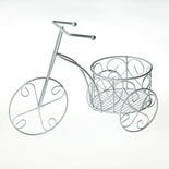 Металлический велосипед, белый, 8х5х14см