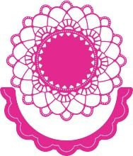 Ножі для вирубки від Cheery Lynn Designs - Felicity Doily w/ Angel Wing - DL239