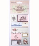 Набір тканинних сатинових наліпок від ScrapBerryʼs, 9 шт.