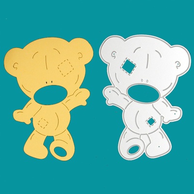 Ніж для вирубки - ведмедик Teddy з заплатками, 9.5 х 6.8 см, 1 шт.