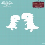 Чипборд від Вензелик - Набір динозаврів 04, 51x59 мм