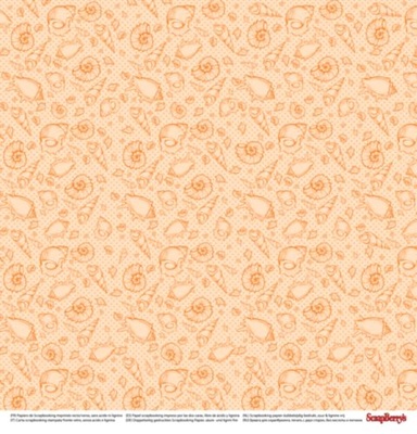 Бумага для скрапбукинга от ScrapBerry's - Сказки моря - Талисман моря, двусторонняя, 30,5x30,5 см