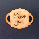 Деревʼяна фігурка WOOD-059 - Love You, 1 штука