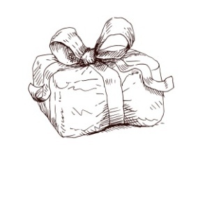 Акриловый штамп Christmas Stamp SR046 Подарок, размер 3,7 * 3 см