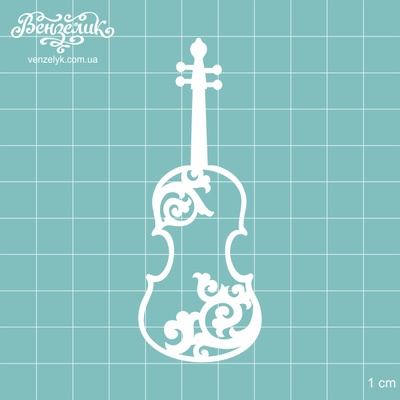 Чипборд від Вензелик - Скрипка 03, розмір: 34x89 мм