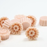 Кабашон "Квітка", колір персиковий, розмір 14 мм, 1 шт.