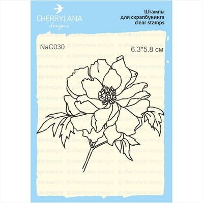 Штампы от Cherrylana - Пион, 6,3х5,8 см